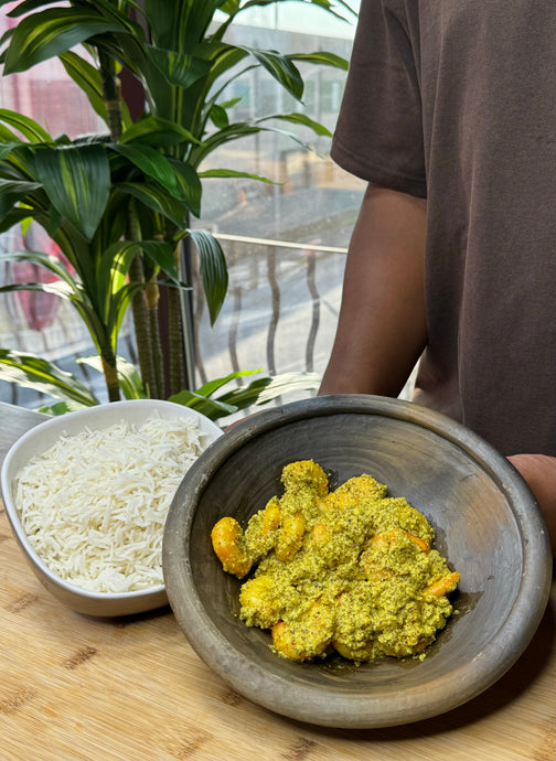 Bengali shrimp in mustard sauce